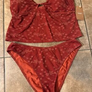 Sami Red Floral Bikini Set